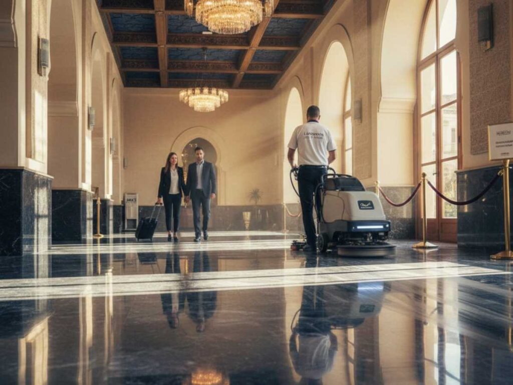 Mantenimiento de Suelos en Hoteles en Zonas de Alto Tránsito